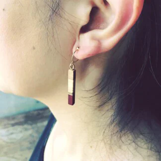 【TeRukka】(細長、2ピース他)木のピアス/木のイアリング