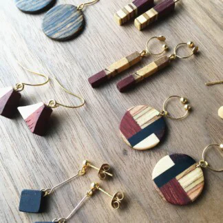 terukka寄木ピアス