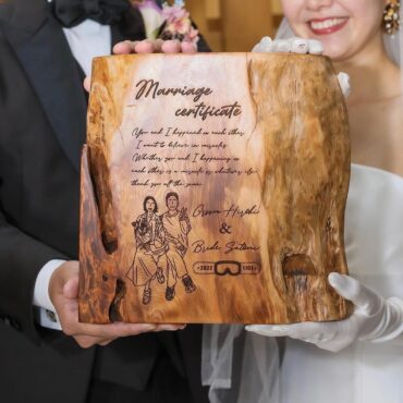 【オーダー】木の結婚証明書 ブライダルコーデ 持込 屋久杉材 ZUKOUSHTIU