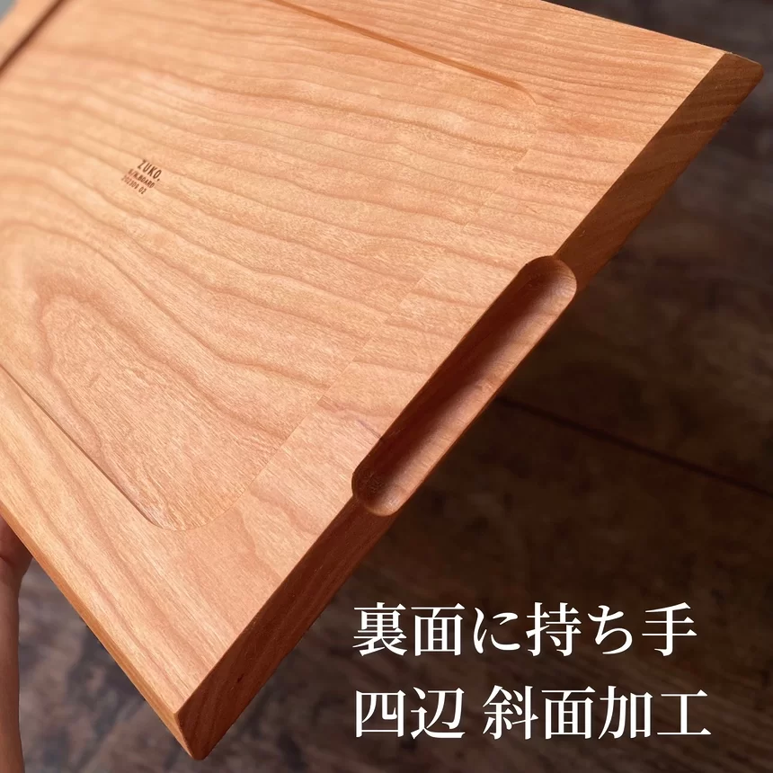 通販 ウッドプレート 裏取手 木製まな板 ｶｯﾃｨﾝｸﾞﾎﾞｰﾄﾞ260×360受注生産