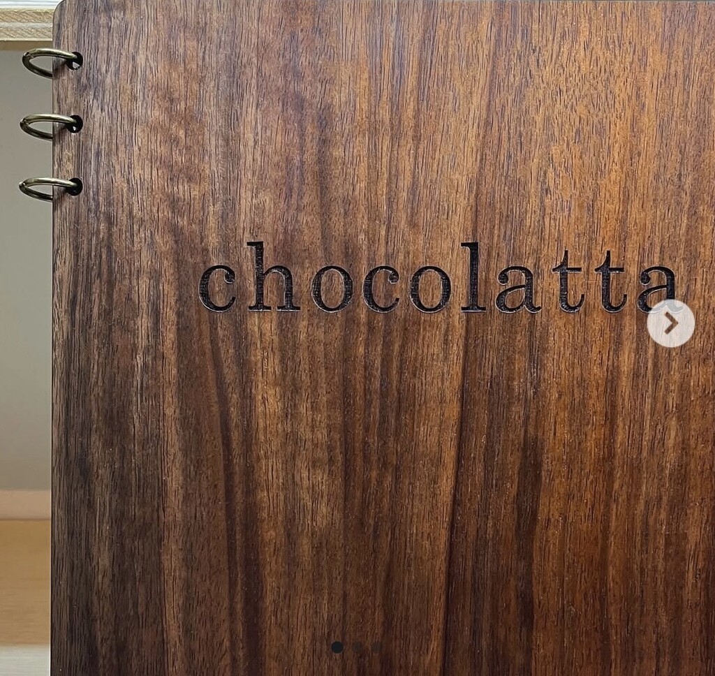 木のメニューウォールナットショコラッタ様