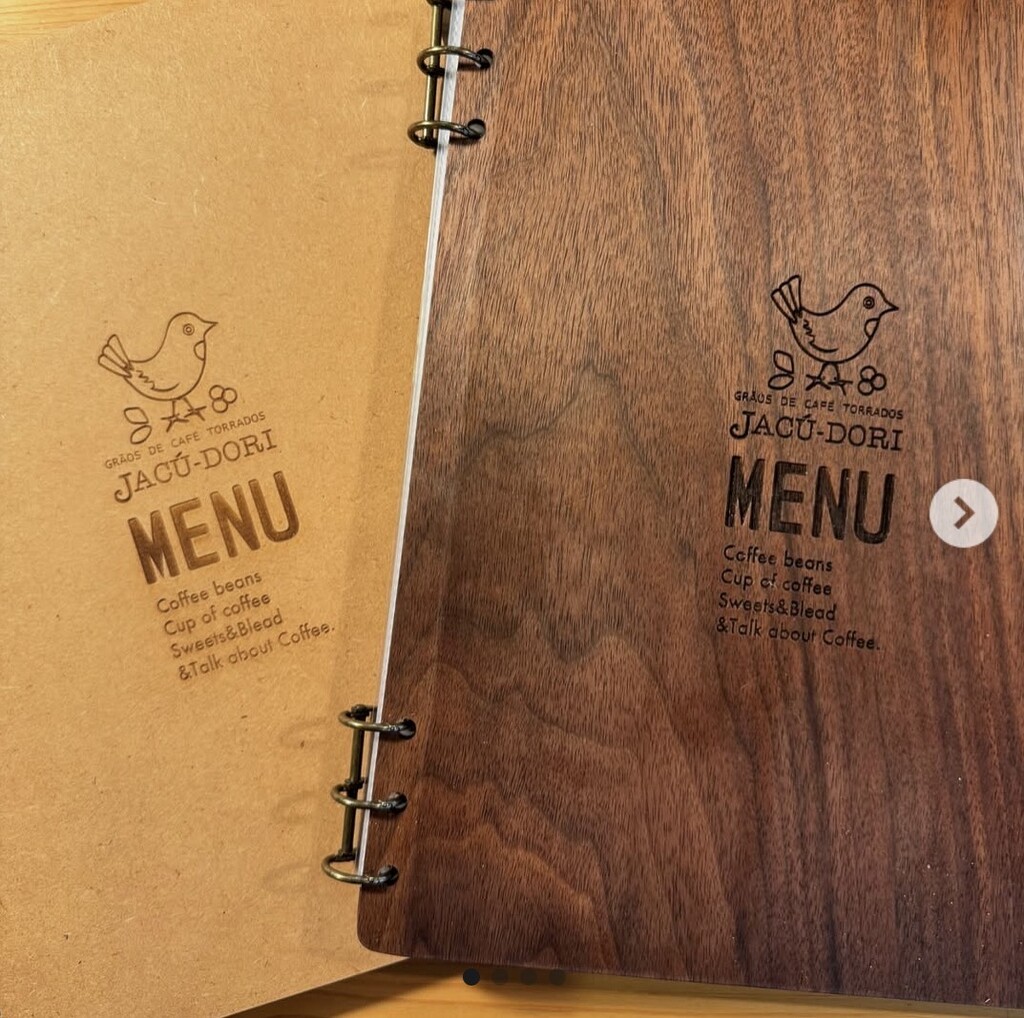 木のメニューウォールナットMDF Jacudoriさま