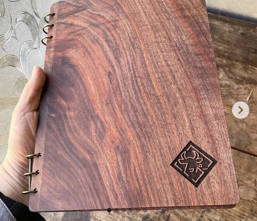 木のメニューウォールナットてっぺーさま